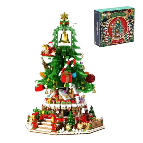 Aetheria DIY Spieluhr Bausteine, Weihnachtsmelodie Wunderland Modell Spieluhr, MOC Weihnachtsthema Blöcke Bausatz Geschenk für Kinder und Erwachsene (2963Stück/Dynamische Version) von Aetheria