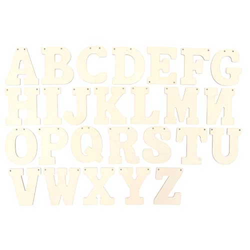 Holzbuchstaben, 5 Zoll Großes Holzbuchstaben-Set Zum Aufhängen, Bemalbar Zum Basteln von Aeun