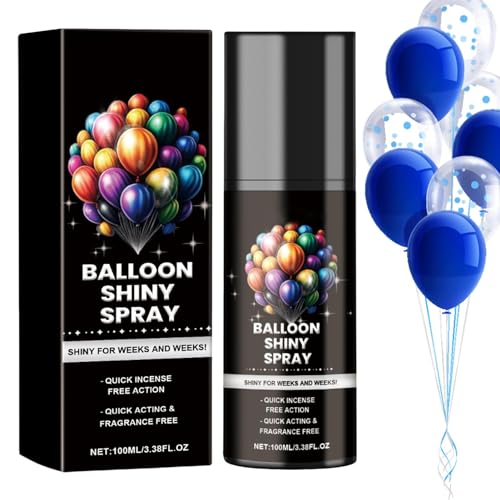 Aeutwekm Ballon-Hochglanzspray,Ballon-Glanzspray | 100 ml Hochglanz-Ballonspray - Balloon Shiny Enhancer, Shiny Glow Spray, Ballonspray, damit Ballons glänzen und länger halten von Aeutwekm