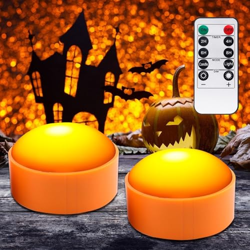 Afenau 2 Stück Halloween Kürbis LED, LED Kürbis Licht mit Fernbedienung, Batteriebetrieben Halloween Kürbis Licht, Halloween Lichter für Halloween, Party, Außendekoration Afenau 2 Stück Halloween Kürbis LED, LED Kürbis Licht mit Fernbedienung, Batteriebetrieben Halloween Kürbis Licht, Halloween Lichter für Halloween, Party, Außendekoration von Afenau