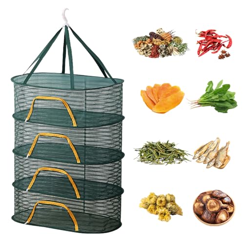 Afenau 4-Lagiger Trockennetz Kräuter Klein, 40 * 60cm/Lagiger Kräutertrockner Hängend, Kräuter Trocknen mit Reißverschluss, Kräuternetz zum Trocknen, trockennetz klein für Pflanze Fisch Gemüse Obst Afenau 4-Lagiger Trockennetz Kräuter Klein, 40 * 60cm/Lagiger Kräutertrockner Hängend, Kräuter Trocknen mit Reißverschluss, Kräuternetz zum Trocknen, trockennetz klein für Pflanze Fisch Gemüse Obst von Afenau