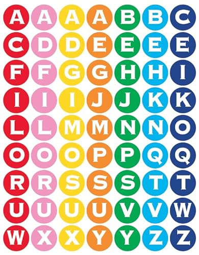 Affichesstore 30257 – Set mit 315 Aufklebern – 5 Blatt mit 63 selbstklebenden Etiketten, rund, 25 mm – Buchstaben Alphabet Affichesstore 30257 – Set mit 315 Aufklebern – 5 Blatt mit 63 selbstklebenden Etiketten, rund, 25 mm – Buchstaben Alphabet von Affichesstore