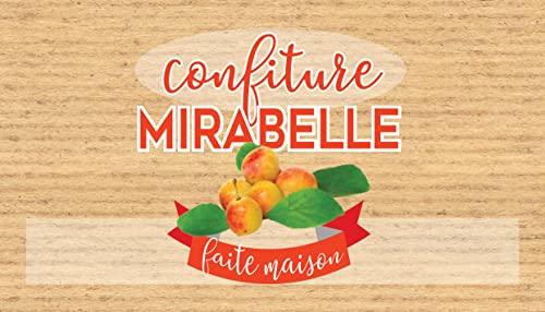 Affichesstore 30340 – 20 Sticker Marmelade Mirabelle – L105 x H60 mm – Obst auf Kraftpapier Hintergrund – selbstklebende Etiketten – mit Rückschlitz Affichesstore 30340 – 20 Sticker Marmelade Mirabelle – L105 x H60 mm – Obst auf Kraftpapier Hintergrund – selbstklebende Etiketten – mit Rückschlitz von Affichesstore