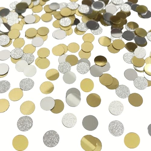 Affivia 6000 Stück Glitzer Konfetti Gold Silber, 8mm Konfetti Geburtstag, Rund Streudeko Tischdeko Hochzeit,Golden Confetti für Geburtstag,Hochzeit,Silvester,Taufe,Karneval,Weihnachtenparty Dekoration Affivia 6000 Stück Glitzer Konfetti Gold Silber, 8mm Konfetti Geburtstag, Rund Streudeko Tischdeko Hochzeit,Golden Confetti für Geburtstag,Hochzeit,Silvester,Taufe,Karneval,Weihnachtenparty Dekoration von Affivia