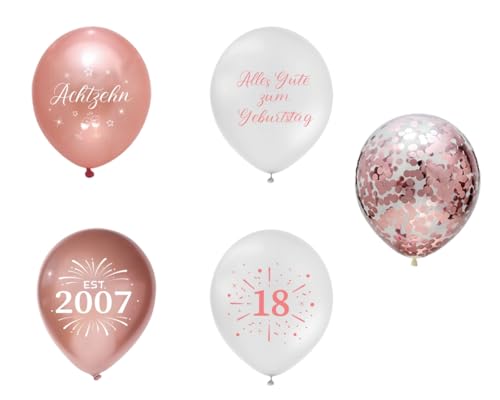 Affivia Geburtstag Luftballons Roségold (18. Geburtstag) von Affivia