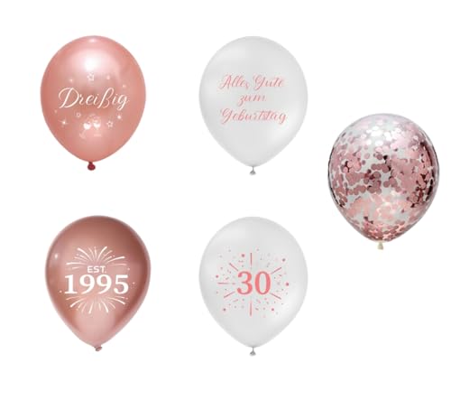 Affivia Geburtstag Luftballons Roségold (30. Geburtstag) von Affivia