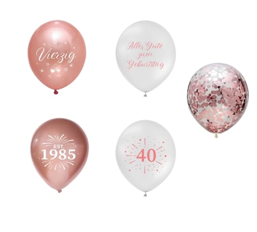 Affivia Geburtstag Luftballons Roségold (40. Geburtstag) von Affivia