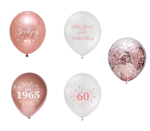 Affivia Geburtstag Luftballons Roségold (60. Geburtstag) von Affivia