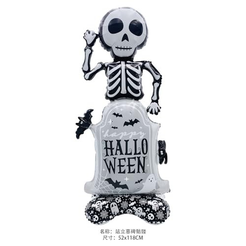 Affivia XXL Halloween Luftballons Stehend (Grabsteinskelett) von Affivia