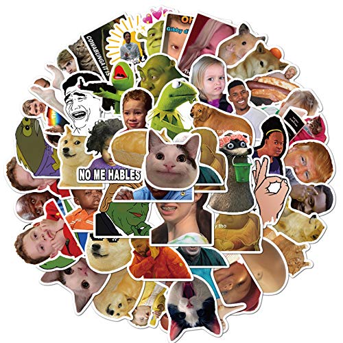 Meme Aufkleber für Laptop(50 PCS),Geschenk für Kinder Teens Erwachsene Jungen,Wasserdichte Classic Meme Aufkleber für Wasserflaschen,Vinyl Stickers für Scrapbook,Skateboard,Auto Meme Aufkleber für Laptop(50 PCS),Geschenk für Kinder Teens Erwachsene Jungen,Wasserdichte Classic Meme Aufkleber für Wasserflaschen,Vinyl Stickers für Scrapbook,Skateboard,Auto von Affoto