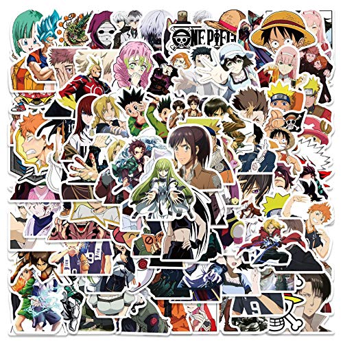 Anime-Charaktere Aufkleber 100 Stück,Aufkleber für Erwachsenen Kinder und Teens,Japanischer Anime Vinyl Aufkleber für Laptop,Auto, Motorräder,Fahrrad,Skateboard,Wasserdicht Graffiti Sticker Pack von Affoto