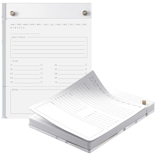 Affrolling Acryl-Drafters Tablet-Planer mit 100 Blatt Tagesbuchblock, 16 x 21 cm (B x H), für Büro, Zuhause, Schreibtisch-Zubehör von Affrolling