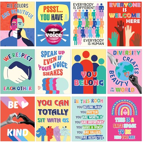 Affrolling Poster für Klassenzimmer, 27,9 x 35,6 cm, inklusive Poster, Drucke und Dekoration für Mittelschule, Klassenzimmer, Dekoration, Büros, inspirierendes, sicheres Raumschild, 12 Stück Affrolling Poster für Klassenzimmer, 27,9 x 35,6 cm, inklusive Poster, Drucke und Dekoration für Mittelschule, Klassenzimmer, Dekoration, Büros, inspirierendes, sicheres Raumschild, 12 Stück von Affrolling