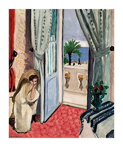 Crafts Graphy DIY Ölgemälde, Innenraum bei Nice Painting by Henri Matisse Malen nach Zahlen Kits für Erwachsene, Acrylgemälde 40 x 50 cm von Afouptao