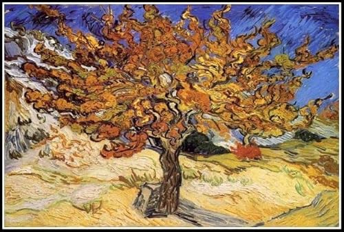 Maulbeerbaum 1889 Malen von Vincent Van Gogh, Malen nach Zahlen für Erwachsene, DIY-Kunsthandwerk für Zuhause, Wanddekoration, Geburtstagsgeschenke, 40 x 50 cm von Afouptao