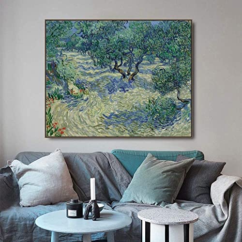Oliven-Obstgarten-Malerei von Vincent Van Gogh, Malen nach Zahlen für Erwachsene, DIY-Kunsthandwerk für Zuhause, Wanddekoration, Geburtstagsgeschenke von Afouptao