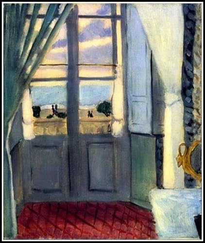 The Closed Window Henri Matisse Gemälde von Henri Matisse - Malen nach Zahlen Kits für Erwachsene und Kinder DIY Ölgemälde Digital - Leinwand Wandkunst Heimdekoration 40 x 50 cm von Afouptao