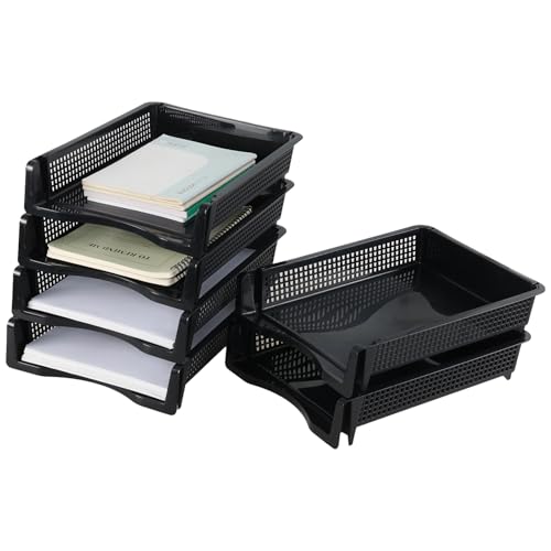 Afromy Rechteckige Briefablagen aus Kunststoff, stapelbar, Schreibtisch-Organizer für Papieraufbewahrung, 6 Stück Afromy Rechteckige Briefablagen aus Kunststoff, stapelbar, Schreibtisch-Organizer für Papieraufbewahrung, 6 Stück von Afromy