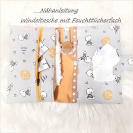 Windeltasche mit Feuchttücherfach von Afrosteff