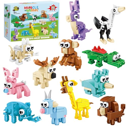Afufu Mitgebsel Kindergeburtstag Gastgeschenke Baustein Spielzeug, 12 Pack Mini Bausteine Tiere Konstruktionsspielzeug, Ostergeschenke Geburtstag Party Geschenke Kinder 4-12 Jahre Mädchen Jungen Afufu Mitgebsel Kindergeburtstag Gastgeschenke Baustein Spielzeug, 12 Pack Mini Bausteine Tiere Konstruktionsspielzeug, Ostergeschenke Geburtstag Party Geschenke Kinder 4-12 Jahre Mädchen Jungen von Afufu