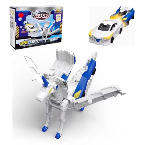 Afufu Transforming Cars Spielzeug für Kinder 3-8 Jahre, Unicorn Roboter Transformed Car Geschenk für Junge Mädchen 3 4 5 6 7 8 9 10 Jahre, Kollision Kombinierter Transformation Activity Spiele von Afufu
