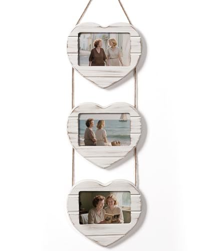 Afuly Bilderrahmen Für 3 Bilder 10x15 Holz Weiß Herz Antike Fotorahmen Collage Hanging Wand Deko Picture Frame Personalisierte Geschenk Display Hochzeit Weihnachten Familie Oma Mama Couple Afuly Bilderrahmen Für 3 Bilder 10x15 Holz Weiß Herz Antike Fotorahmen Collage Hanging Wand Deko Picture Frame Personalisierte Geschenk Display Hochzeit Weihnachten Familie Oma Mama Couple von Afuly