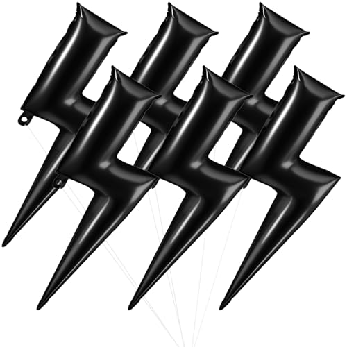 6 Stück Blitz Ballons 45 Zoll schwarz Flash Mylar Folie Ballons für Party Donner Blitz Form schwebende Ballons für Jungen elektrische Geburtstag Party Hochzeit Graduierung Baby Dusche Dekorationen 6 Stück Blitz Ballons 45 Zoll schwarz Flash Mylar Folie Ballons für Party Donner Blitz Form schwebende Ballons für Jungen elektrische Geburtstag Party Hochzeit Graduierung Baby Dusche Dekorationen von Afuntuo