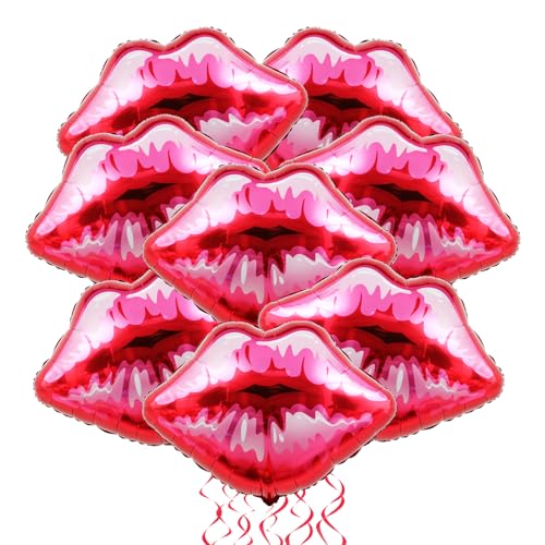 8Pcs Big Red Lip Balloons,30 Inch Lips Kiss Balloons for Galentines Day Marriage Valentine's Day Wedding Party Marriage Engagement Pink Girl Spa Party 8Pcs Big Red Lip Balloons,30 Inch Lips Kiss Balloons for Galentines Day Marriage Valentine's Day Wedding Party Marriage Engagement Pink Girl Spa Party von Afuntuo