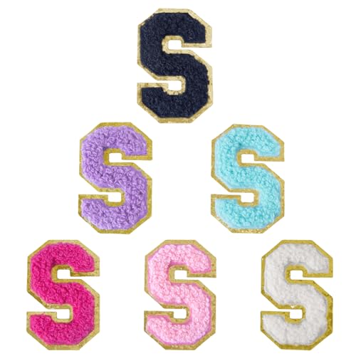Aganmi 6 Stück selbstklebende Chenille-Buchstaben-Patches für Taschen, 5,1 cm adrettige Varsity-Buchstaben-Patches für Kleidung und Hüte, große Buchstaben-Aufkleber für Laptop, Handy, Auto, S Aganmi 6 Stück selbstklebende Chenille-Buchstaben-Patches für Taschen, 5,1 cm adrettige Varsity-Buchstaben-Patches für Kleidung und Hüte, große Buchstaben-Aufkleber für Laptop, Handy, Auto, S von Aganmi