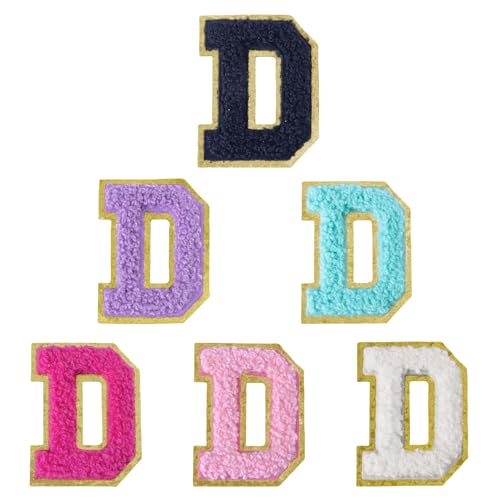 Aganmi 6 Stück selbstklebende Chenille-Buchstabenaufnäher für Taschen, 5,1 cm adrette Varsity-Brief-Patches für Kleidung und Hüte, große Buchstaben-Aufkleber für Laptop, Handy, Hülle, Kühlschrank, D Aganmi 6 Stück selbstklebende Chenille-Buchstabenaufnäher für Taschen, 5,1 cm adrette Varsity-Brief-Patches für Kleidung und Hüte, große Buchstaben-Aufkleber für Laptop, Handy, Hülle, Kühlschrank, D von Aganmi