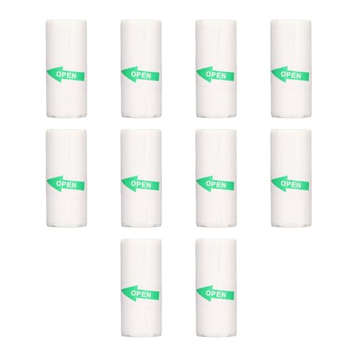 10 Roll Mini Thermal Druckerpapier, 57x25mm selbstkleber Aufkleber Etikett Kamera Papierrolle Nachfüll für Notizen Fotos DIY Organisation Mini Drucker von Agatige