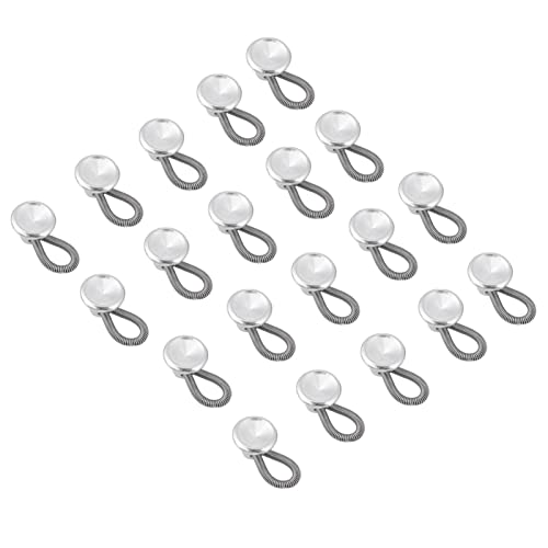 20 Stück Feder-Taillenverlängerungsknöpfe, flexible Kragen-Expander, Bundverlängerungs-Set, Hemd-Verlängerungsschnalle für Kragenjeans 20 Stück Feder-Taillenverlängerungsknöpfe, flexible Kragen-Expander, Bundverlängerungs-Set, Hemd-Verlängerungsschnalle für Kragenjeans von Agatige
