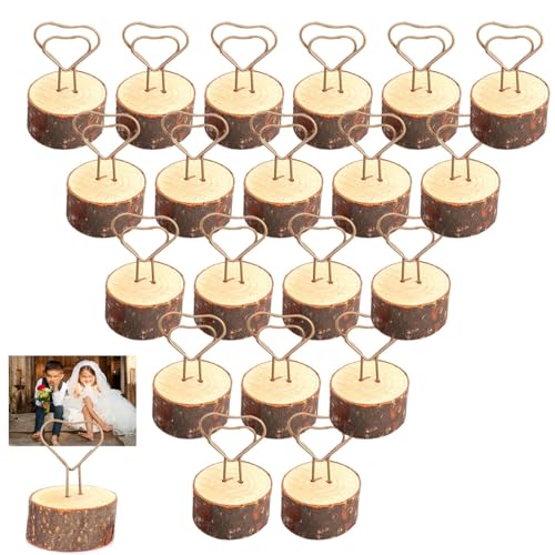 20 Stück Tischkartenhalter, Herzform, Holz, Namensnummernhalter, Hochzeit, Tischschild, Ständer für Memo, Foto, dekorativer Clip 20 Stück Tischkartenhalter, Herzform, Holz, Namensnummernhalter, Hochzeit, Tischschild, Ständer für Memo, Foto, dekorativer Clip von Agatige