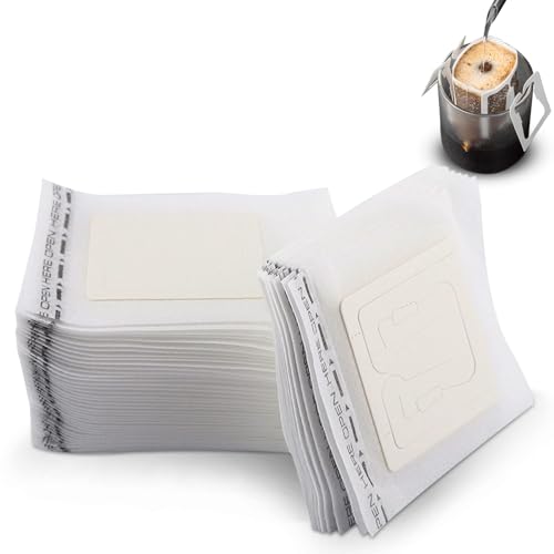50 Stück Filter Teebeutel, Einweg-Papiertüten Kaffeefilter 4 Kegel Papier Abtropfbeutel für Geschäftsreisen Büro zu Hause kitchen von Agatige
