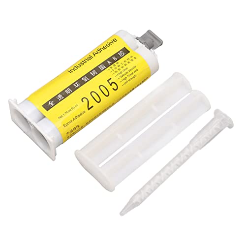 AB-Kleber, 50 Ml, Epoxidharz, Hochviskos, Vollständig Transparent, 5 Minuten, Starker, Schnell Trocknender Kleber, Flüssiger Kleber, Unsichtbarer Wasserfester Kleber Für Heimwerker von Agatige