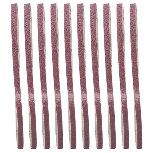 Schleifbänder Set, bandschleifmaschine schleifband, 10-teiliges Schleifbänder, 60# Bandschleifer Schleifbandband 533 x 9 mm Aluminiumoxid-Schleifpapier für Bandschleifer Schleifmaschine von Agatige