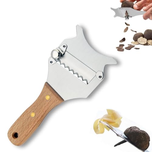 Agatige Edelstahl-Trüffelhobel, verstellbare Klinge, Käseschneider, Schokoladenpilz, Trüffelrasierer, Gourmethobel, Gouring-Methode, Käsehobel mit Holzgriff, Aufhängeloch für Zuhause Küche Restaurant Agatige Edelstahl-Trüffelhobel, verstellbare Klinge, Käseschneider, Schokoladenpilz, Trüffelrasierer, Gourmethobel, Gouring-Methode, Käsehobel mit Holzgriff, Aufhängeloch für Zuhause Küche Restaurant von Agatige
