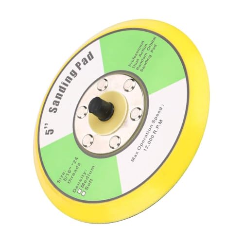 Agatige Klett-Schleifteller, 5-Zoll-Klett-Trägerteller, Schleif-Polier-Stützteller 100 mm oder 125 mm Klett-Träger-Schleif-Polierteller mit M8-Gewinde für Winkelschleifer-Polierer von Agatige