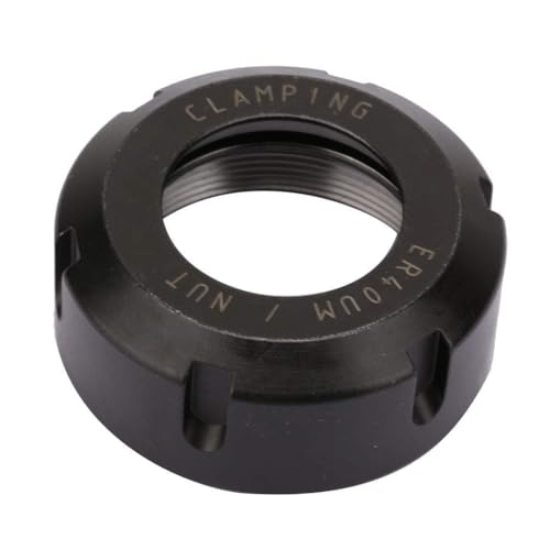 Agatige Spannschrauben Mutter, Spannzangenfutter, Spindelmotor Wellenklemmwerkzeugleiste, Spannzangenmutter, Hochwertige ER40UM Spannzangenmuttern für CNC-Fräsfutterhalter, Drehmaschine von Agatige