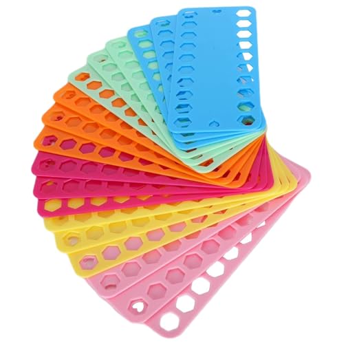 Stickgarn Kreuzstich, Stickerei Gewinde Organizer, 18-teiliger Stickgarn-Organizer, 20-Loch-Kunststoff-Garn-Aufwickelbrett für Spulenfaden zum Aufbewahren von Bastelstichen, Stickgarn und Näharbeiten von Agatige