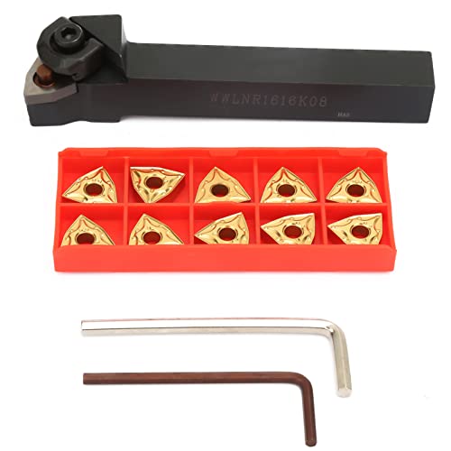 Drehmeißel, 13 Stück WWLNR1616H08, WWLNR1616K08 16 X 125 Mm Edelstahl-Drehmeißelhalter Mit 10 Einsätzen Für Heimwerker, Holzdrehen von Agatige