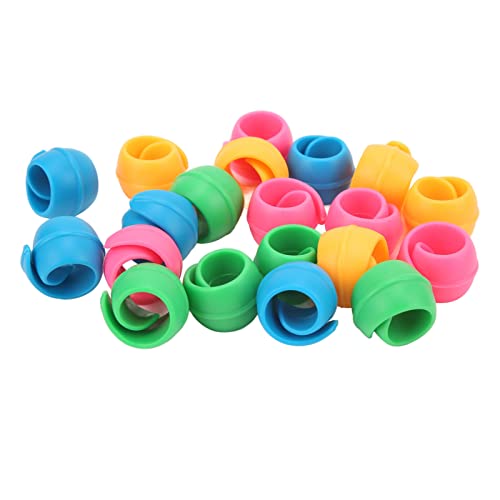 Fadenstopper, 20 Stück 4-farbige Fadenspulenschoner/Spulenumarmungen/Fadenhalter zum Organisieren von Stickereien, Quilten, Nähzubehör von Agatige