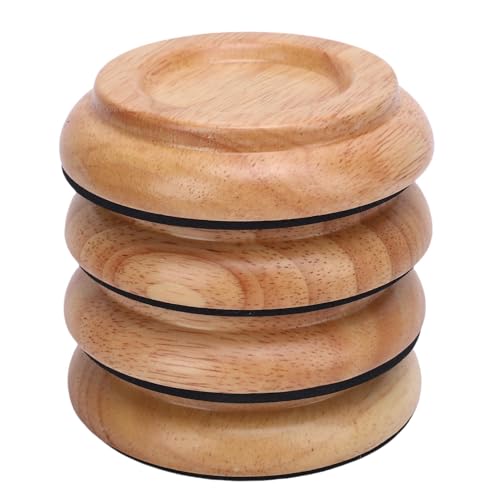 Klavier -Caster -Tassen, Massive Holzschaumbasis Nicht -Slip -Klavier -Beinbodenschutzschaumhartholzbodenschützer für Zuhause (Holzfarbe) von Agatige