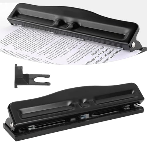 Locher aus Acryl, Mini Büro Locher aus Metall, Büro Locher aus Metall, Desktop Locher, 3-Loch verstellbarer Locher für Home Office DIY Manueller Locher Zubehör Hol von Agatige