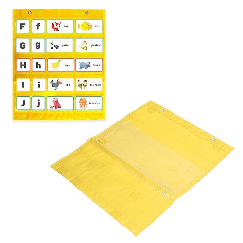 Magnetisches Taschen diagramm, 5 Zeilen Klare Taschen Klassen plan Chore Chart für Heim aktivitäten Klassen demonstrationen (Gelb) von Agatige