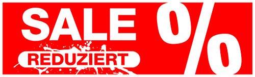 Aufkleber SALE Reduziert% 99 x 30 cm für Rabattaktionen - Ideal für Modegeschäft und Boutique Aufkleber SALE Reduziert% 99 x 30 cm für Rabattaktionen - Ideal für Modegeschäft und Boutique von Agentur Werner Kuhlins