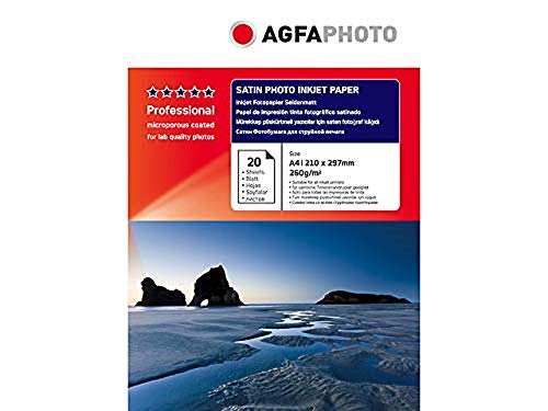 AgfaPhoto AP26020A4S Tintenstrahl-Fotopapier A4 20 Blatt 260gr satiniert von AgfaPhoto