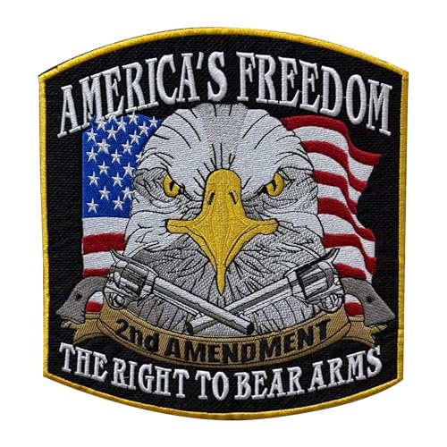 Agile Dragon American Freedom bestickter Aufnäher zum Aufbügeln / Aufnähen für Jacke, Weste, Motorrad, 27,9 x 26,7 cm Agile Dragon American Freedom bestickter Aufnäher zum Aufbügeln / Aufnähen für Jacke, Weste, Motorrad, 27,9 x 26,7 cm von Agile Dragon