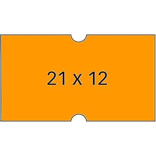 Agipa 100912, 6 Rollen mit je 1.000 Etiketten Neon, Orange von APLI