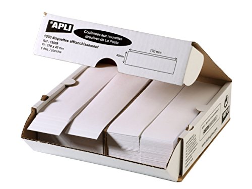 Agipa Etikett Versand von Portos 170 x 45 mm, weiß, Dose, 1000 Stück von APLI
